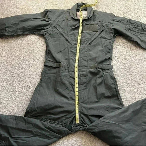 Military Coveralls Flyers Summer Fire Resistant Green 36R Gibraltar Industries - Picture 13 of 16
